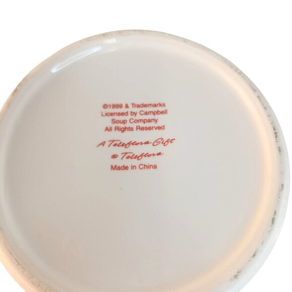 Campbells Soup Ceramic Storage Container Gold Lid Chicken Noodle 1999 Made In Ch - Picture 3 of 10